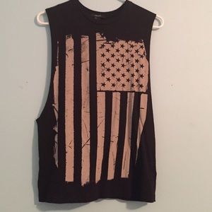 Muscle Tee-American flag
