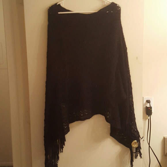 Black knit Shaw
