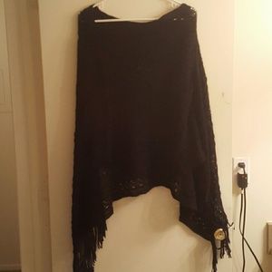 Black knit Shaw