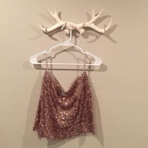 Urban Outfitters Pink Sequin Skirt