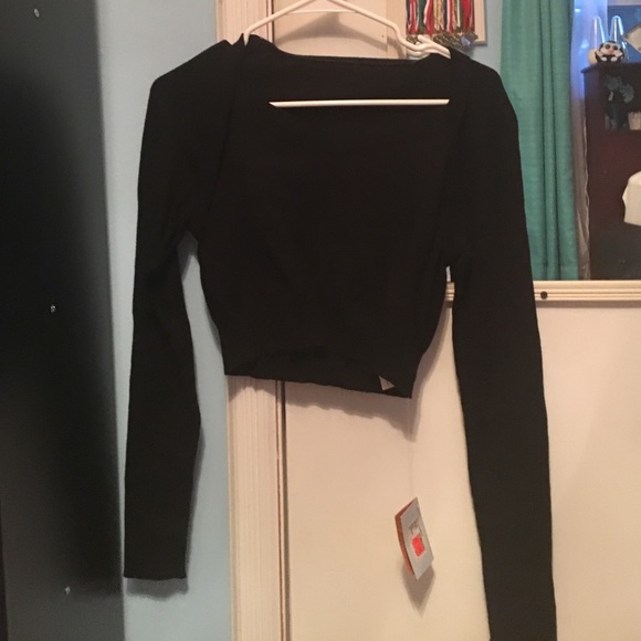 Black knitted ballet sweater