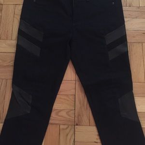 Rag and bone leather panel jeans