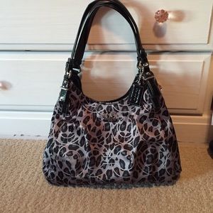 Coach tri pocket cheetah purse