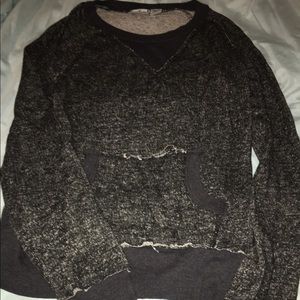Long grey rustic sweater