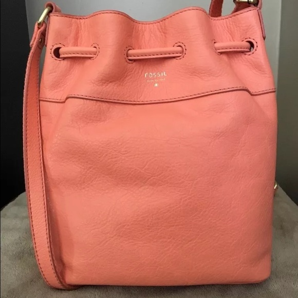 NWT Fossil Jules tassel Crossbody satchel Papaya - Picture 2 of 4