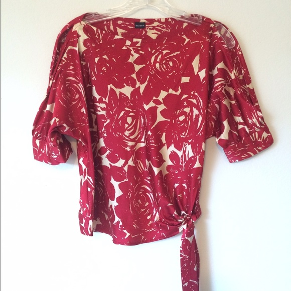 Printed silk top from William B.
