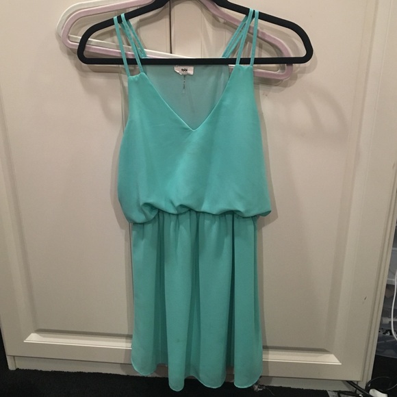 Turquoise Tobi spaghetti strap dress
