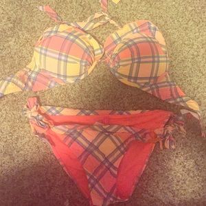 Victoria Secret Plaid Push Up Bikini