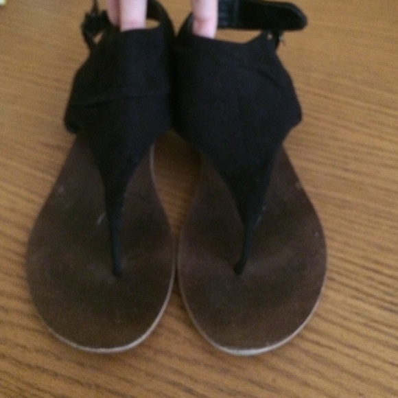 Black suede sandals - Picture 1 of 4