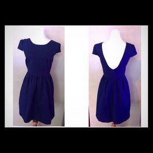 Navy blue dress.