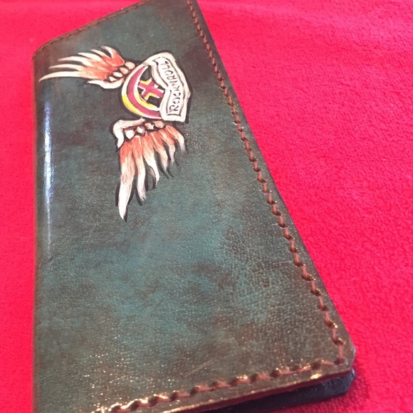 Beautiful Hand Painted Wabags Leather Wallet
