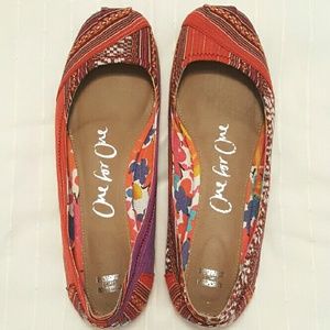 Toms Ballet Flats 10 Rare Print