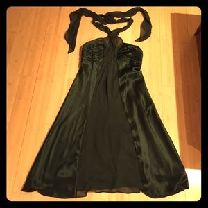 Emerald Donna Ricco 3/4 dress with halter straps