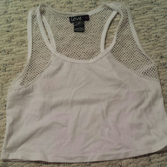 White Cropped Tank Top - Picture 1 of 3
