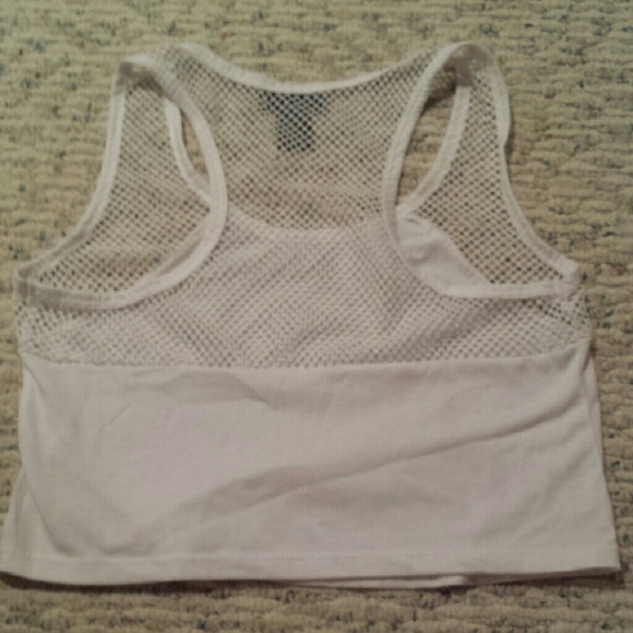 White Cropped Tank Top - Picture 2 of 3