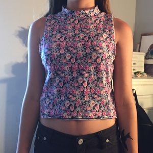 Floral halter top