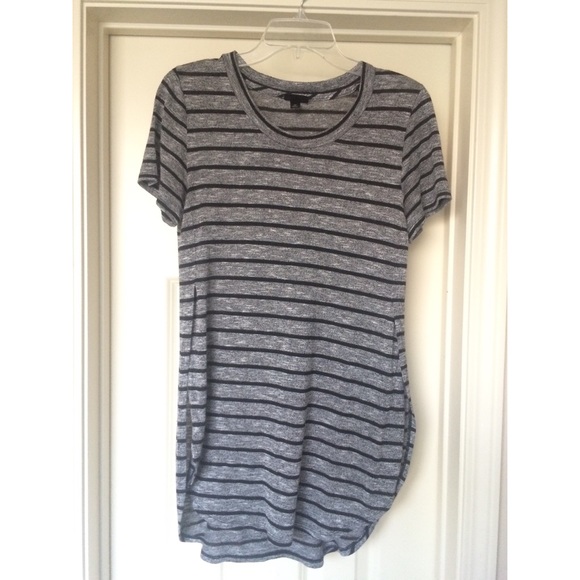 Black and gray striped tunic