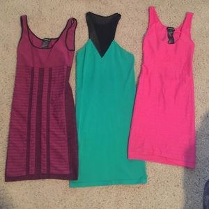 Body con dresses from Bebe $30 each $80 for all 3