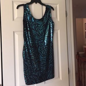 Zebra sequin dress