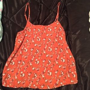 LA Hearts orange floral tank