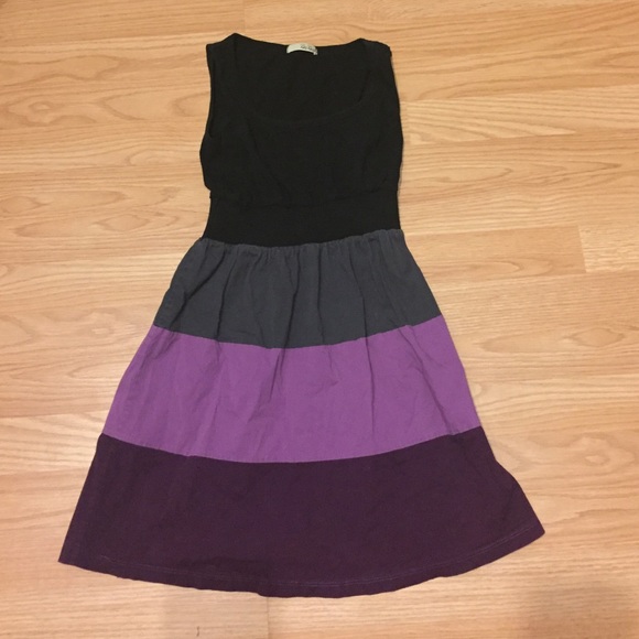 Striped purple dress