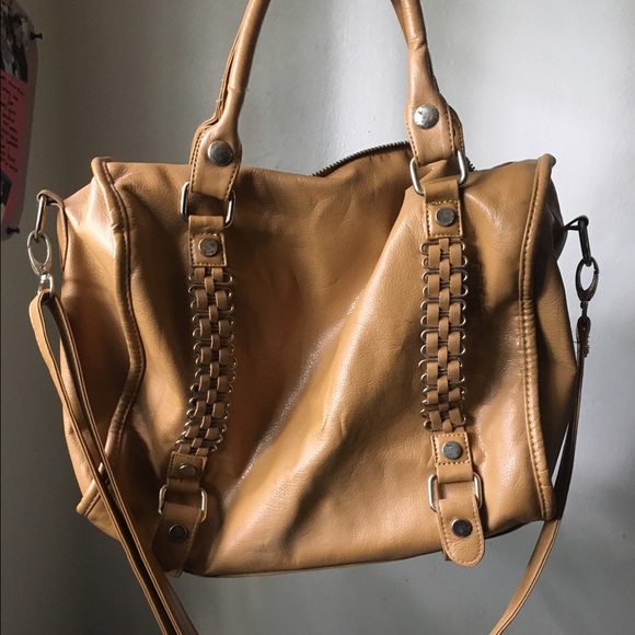 Yellow/brown tote bag! With shoulder strap!