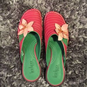 Shoes!  Fun pink mules!!