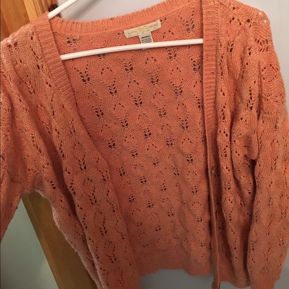Orange buttoned sweater