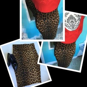 Leopard Pencil Skirt