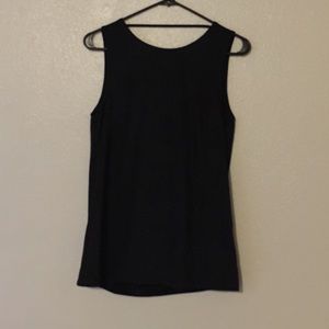 Black tank top with cut out back