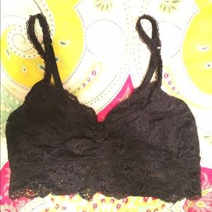 VS PINK black lace bralette