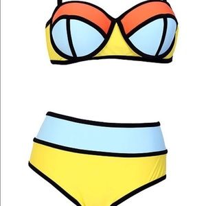 New Two tone two piece swimsuit