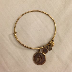 Initial "A" charm bangle