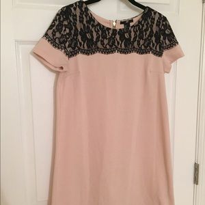 H&M lace overlay mini dress
