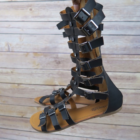 🔴SOLD🔴Black rhinestone gladiator sandals - Picture 3 of 4