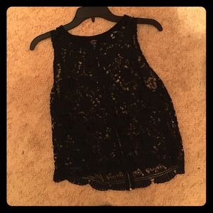 Sheer lace crop top never before worn