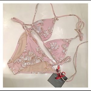NWT! 🌸🐚Cynthia Rowley pink string bikini