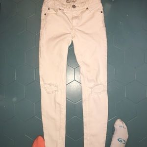 white free people ripped skinny jeans