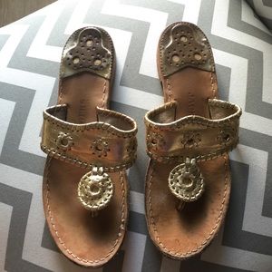 Gold Jack Rogers Sandals