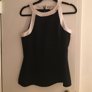 Banana Republic Black Peplum Shirt Size 10