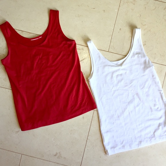 Total steal! Bundle of 2 tanks! Red and white