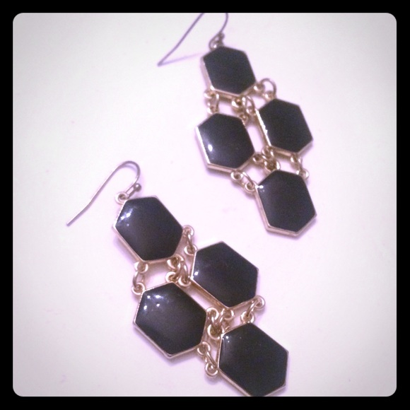 Black and Gold Earrings