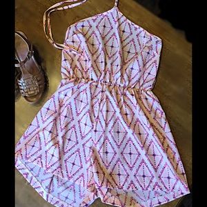 Pink halter romper Nwot