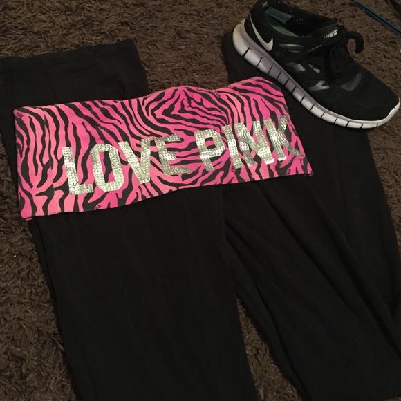 PINK Victoria's Secret Pink Zebra Yoga Pants