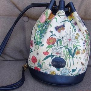 Rare Navy/Floral Gucci Canvas Backpack
