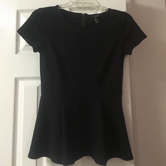 Black Peplum Top
