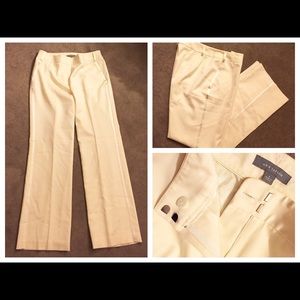 Ann Taylor Creme/Ivory Tuxedo Pants