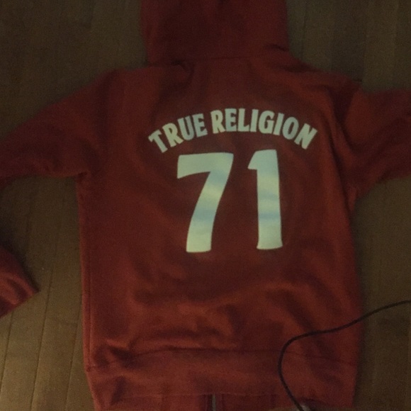 True religion hoodie red and white - Picture 2 of 2