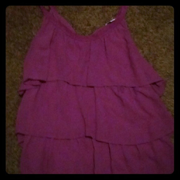Banana republic Purple ruffle top