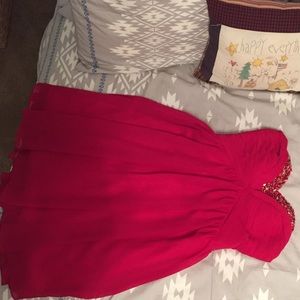 Red formal dress